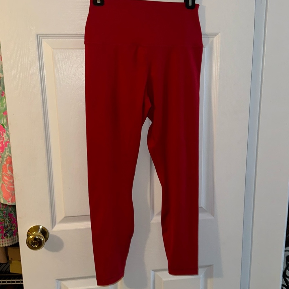 NWOT red leggings sz M 90 degree reflex high waisted
